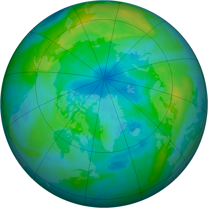 Arctic ozone map for 17 October 1981